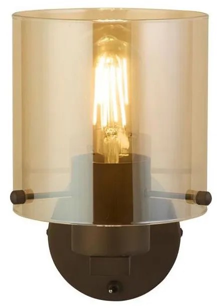 Searchlight 88912-1MO - SWEDEN Lampada da parete 1xE27/60W/230V Marrone/Affumicato