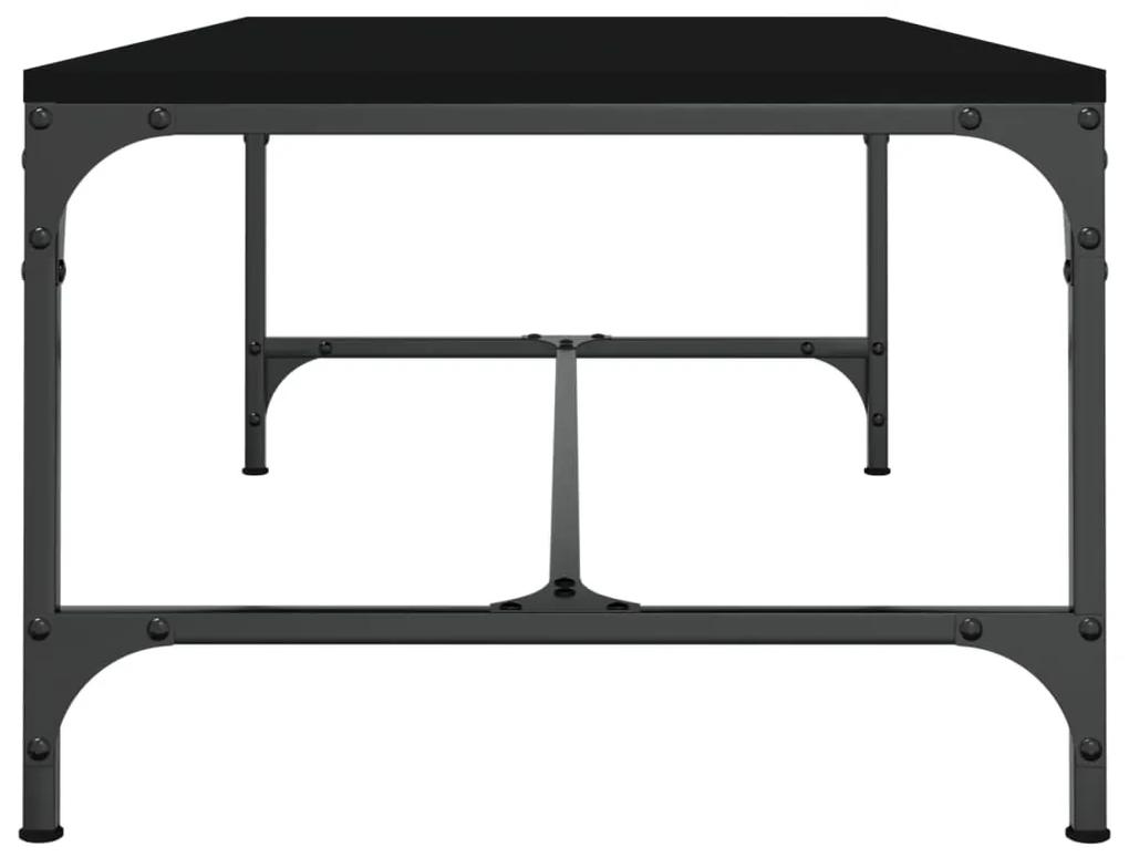 Tavolino da salotto nero 80x50x35 cm in legno multistrato