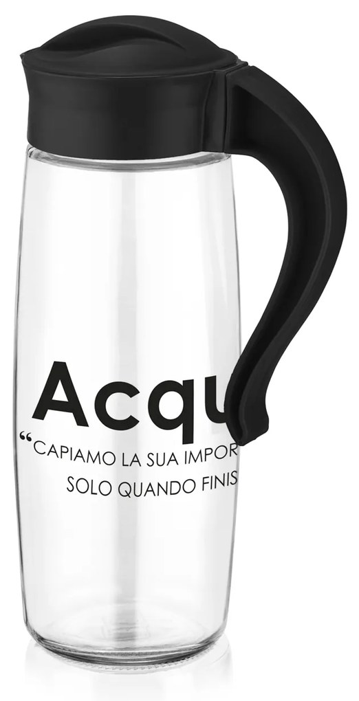 Brocca in vetro 1,6 L con scritta