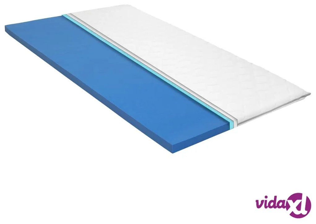 vidaXL Coprimaterasso 120x200 cm in Schiuma Viscoelastica 6 cm