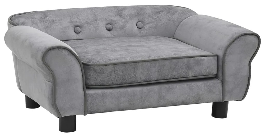 Divano Per Cani Grigio 72x45x30 Cm İn Peluche /