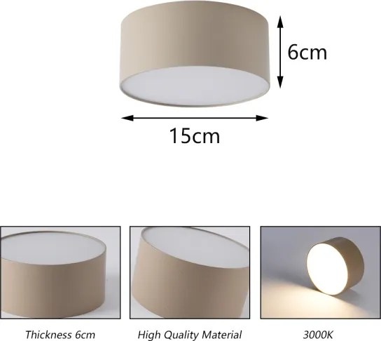 Brilagi - Plafoniera da bagno a LED FORIS LED/20W/230V diametro 15 cm beige IP44