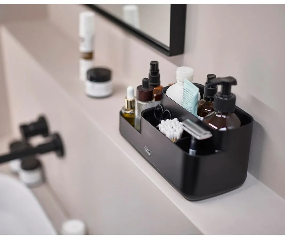 Organizer da bagno in plastica nero EasyStore - Joseph Joseph