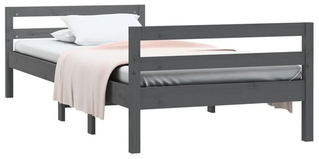 Giroletto grigio 75x190 cm in legno massello di pino
