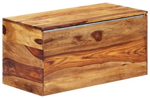 Cassapanca 80x40x40 cm in Legno Massello di Sheesham