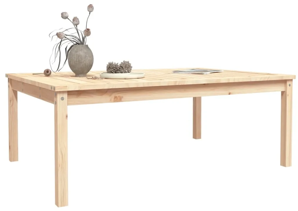 Tavolo da giardino 121x82,5x45 cm in legno massello di pino