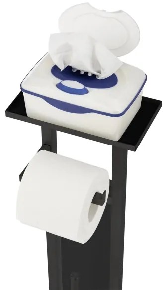 WENKO 71558800 - Set WC DEBAR 21x70,5 cm acciaio inox/nero