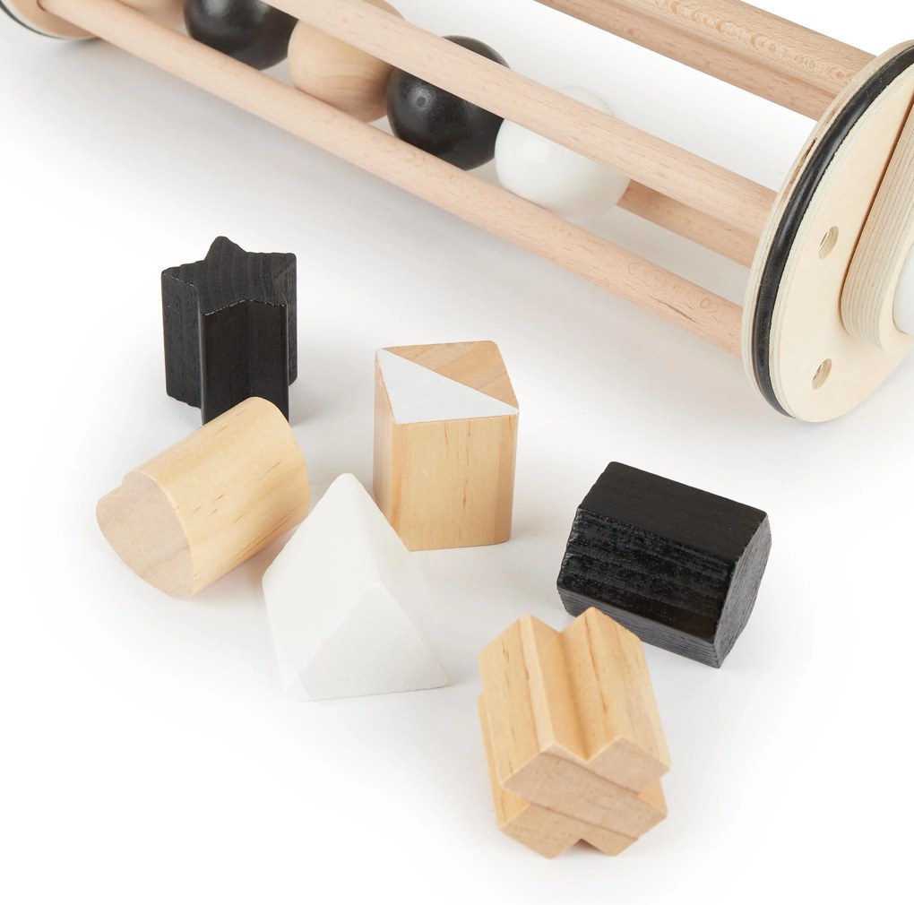Bieco - Girello in legno con attività - Black & White