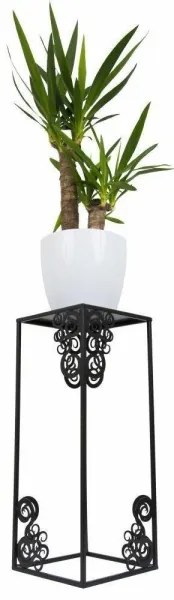 Portafiori 60x24 cm nero