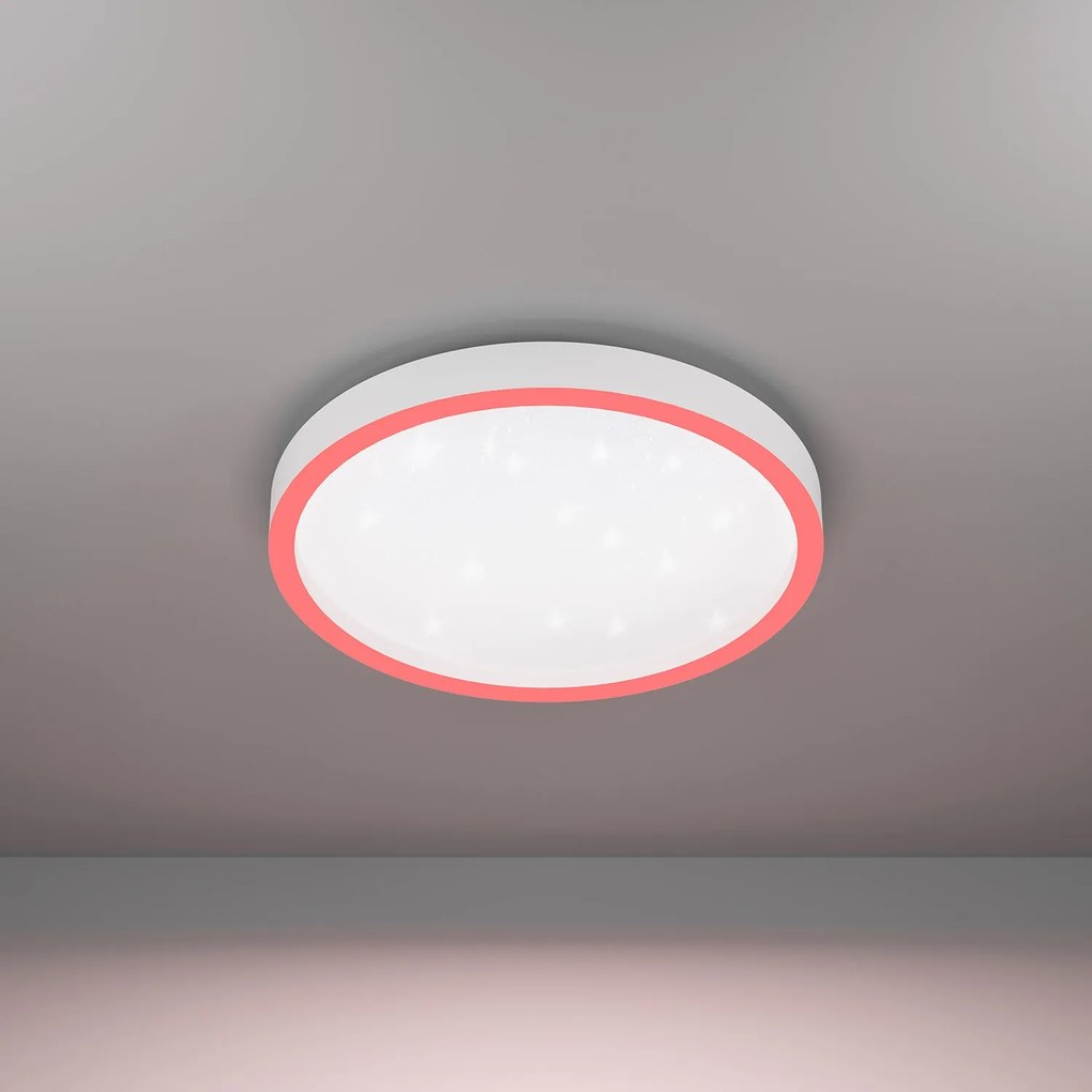 Plafoniera Moderna Montemorelos-Z Alluminio Bianco Luce Led Integrato 17,8W