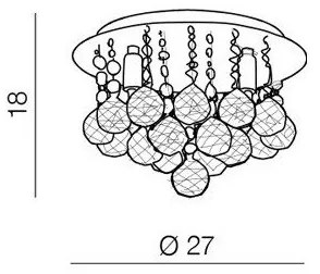 Azzardo AZ1285 - Plafoniera di cristallo BOLLA 3xG9/40W/230V
