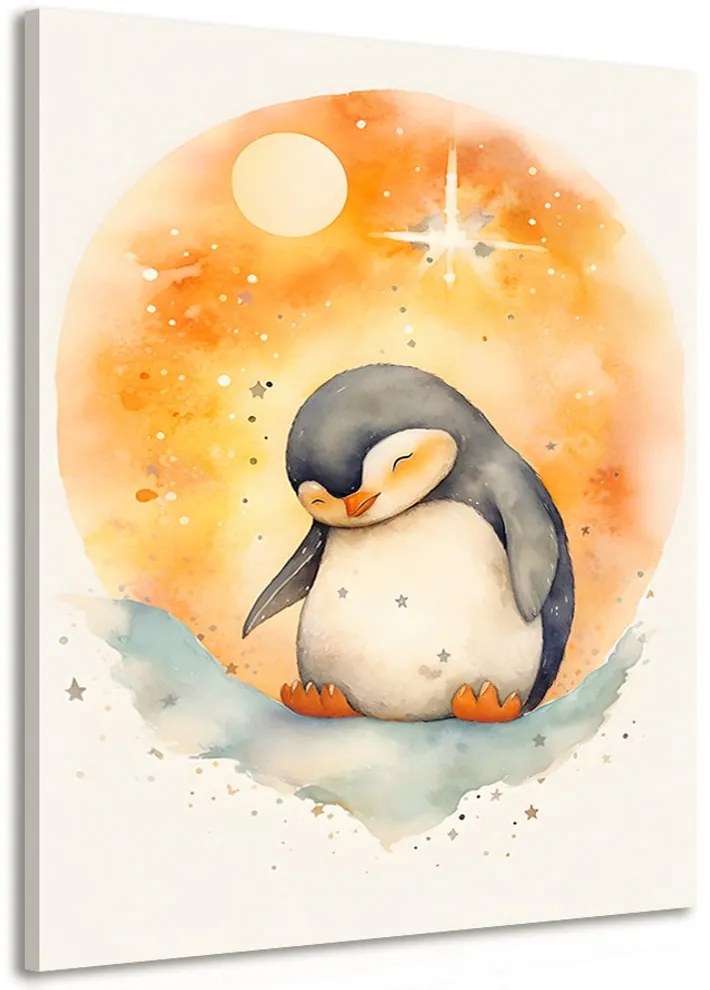 Stampa su tela – Pinguino sognante