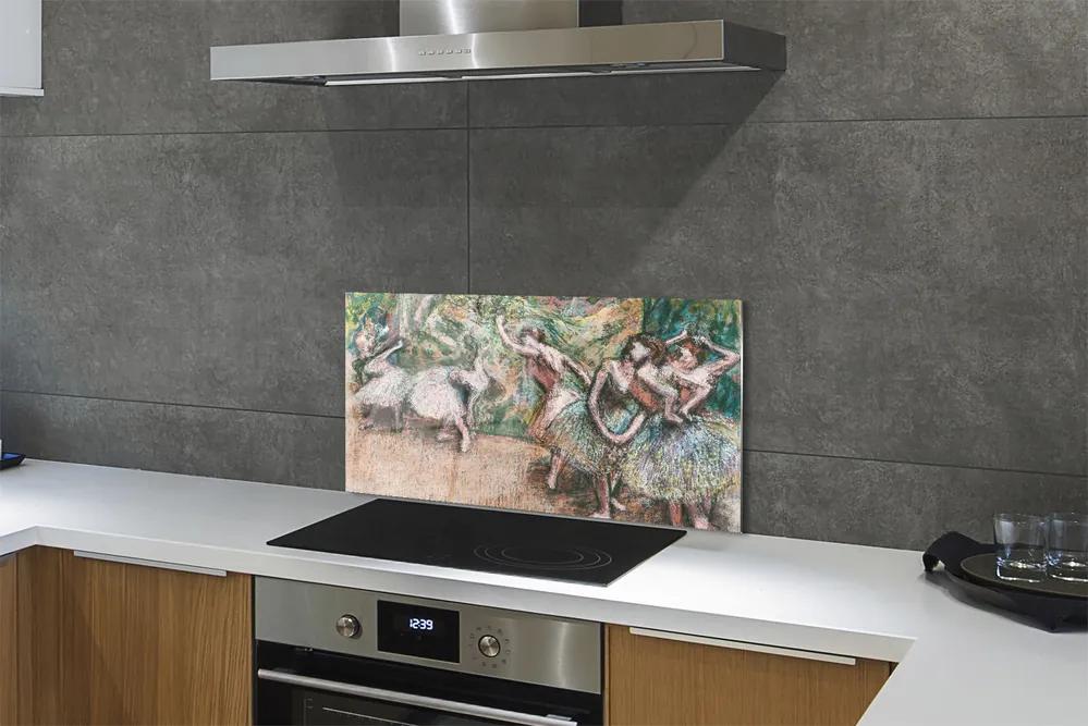 Rivestimento parete cucina Scena del balletto di Edgar Degas 100x50 cm