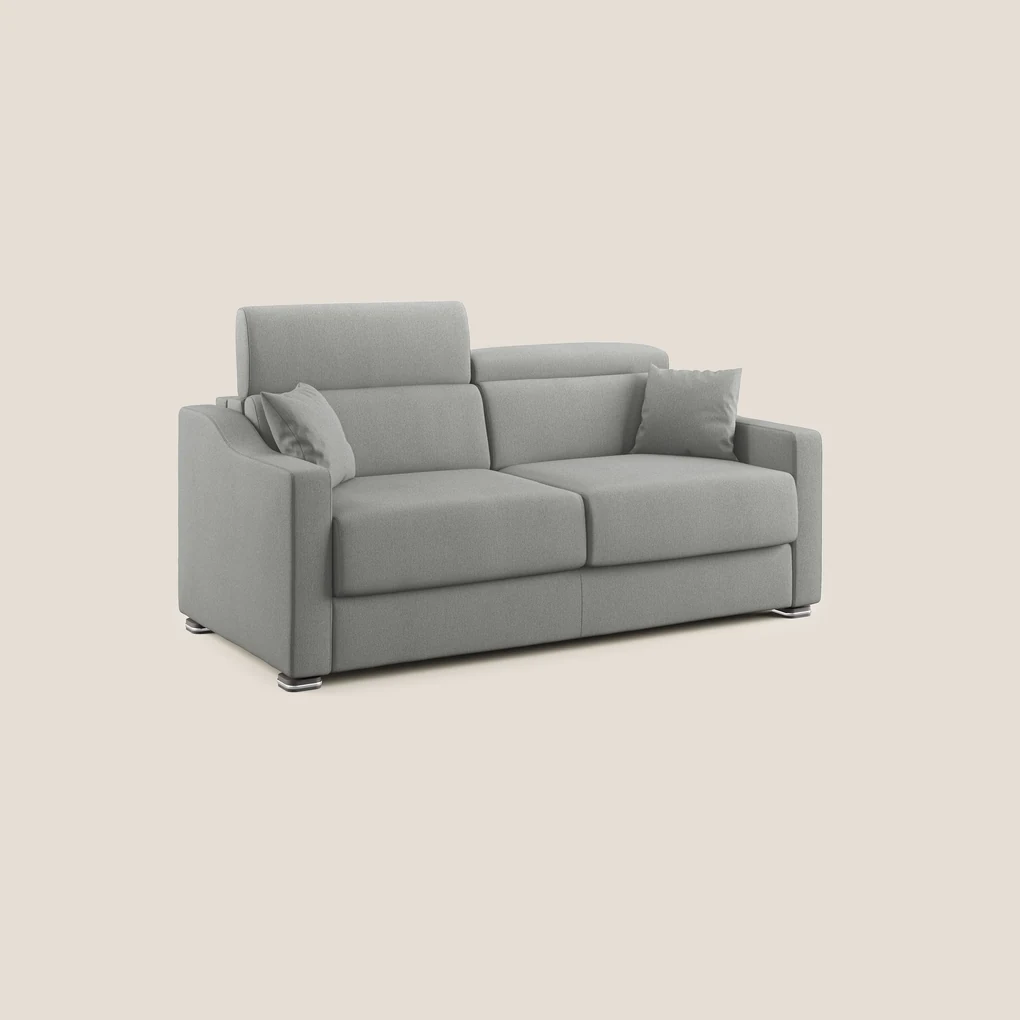 Amber divano letto matrimoniale in tessuto smacchiabile T05 grigio 171 cm (mat. 120x197)