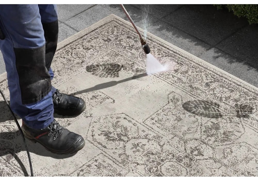 Tappeto da esterno grigio e crema , 80 x 150 cm Borbon - NORTHRUGS