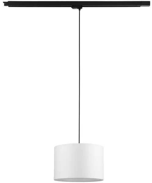 Lampadario a sospensione con filo Sistema ferroviario trifase TRACER 1xE27/15W/230V diametro 30 cm nero/bianco