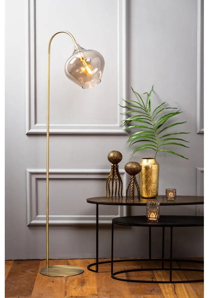 Lampada da terra color oro (altezza 160 cm) Rakel - Light &amp; Living