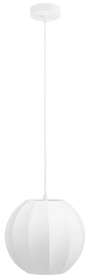 Lampadario bianco con paralume in tessuto ø 25 cm Coventry – House Nordic