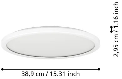 Eglo 901472 -LED RGBW Lampada dimmerabile da esterno ROVITO-Z 18,5W/230V diametro 38,9cm IP44 bianco