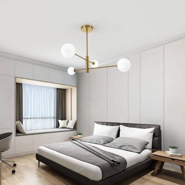 Lampadario a stelo DORADO 4xG9/40W/230V, finitura oro