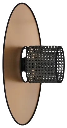 Duolla - Applique TOKYO RATTAN 1xE27/15W/230V diametro 50 cm oro/nero