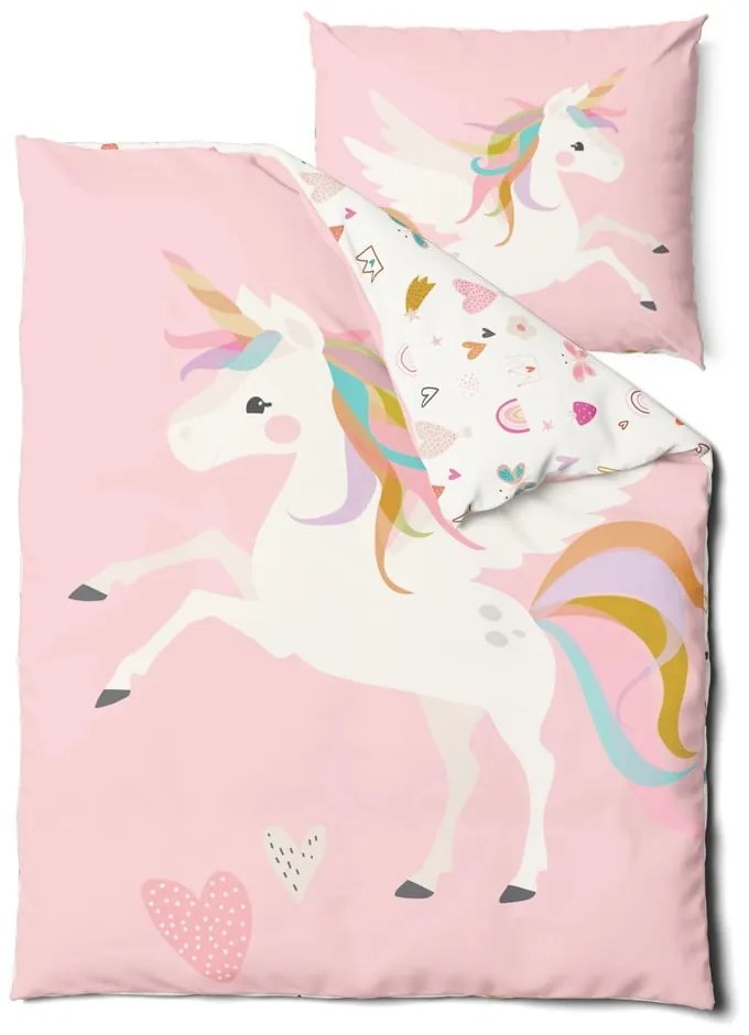 Biancheria da letto per bambini in cotone per letto singolo 140x200 cm Unicorn - Bonami Selection