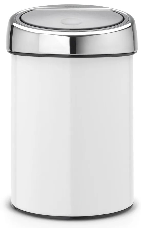 Bidone touch in acciaio bianco 3 l Touch Bin - Brabantia