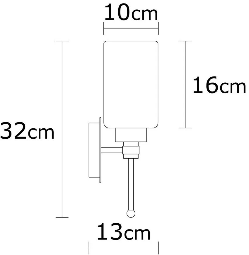 Lampada da parete bianca/argentata Balcova – Opviq lights