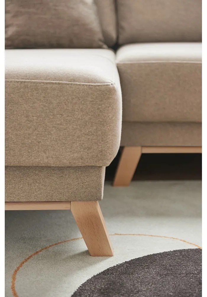 Divano letto variabile beige ad angolo Pop - Bonami Selection