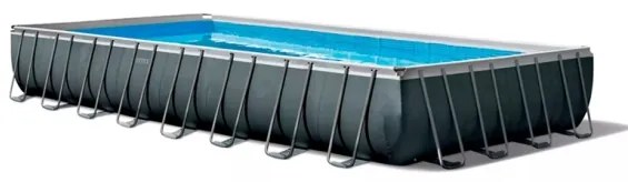Intex XTR Ultra Frame Piscina Rettangolare 975x488x132 Con Pompa A Sabbia 26374NP