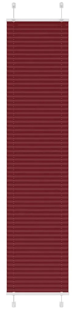 Tenda Plissettata Rosso Bordeaux 45x200 Cm Larghezza Tessuto /