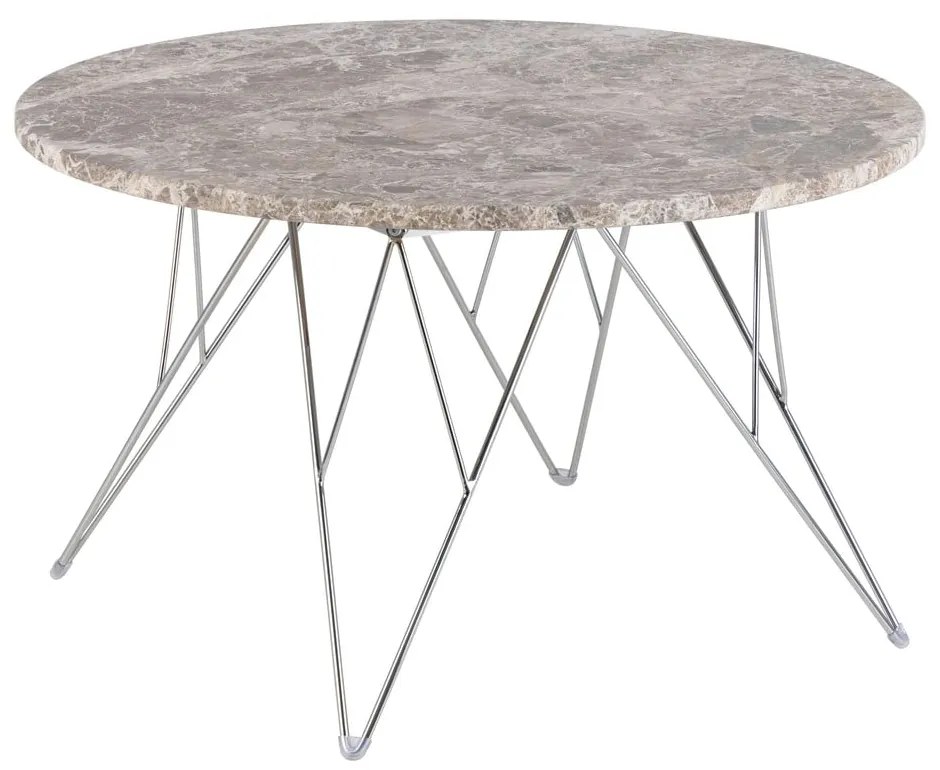 Tavolino rotondo in marmo grigio ø 80 cm Prunus - Actona