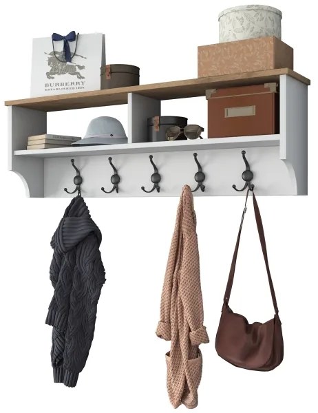 Appendiabiti a parete RANI 120x37,2 cm bianco/beige