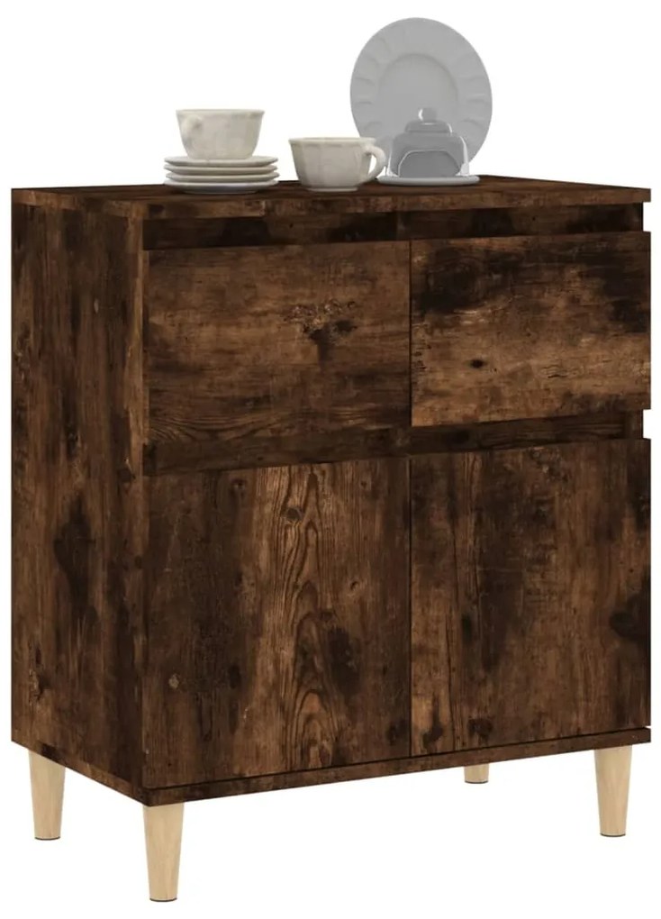 Credenza rovere fumo 60x35x70 cm in legno multistrato