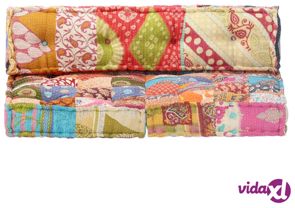 vidaXL Pouf in Tessuto Patchwork