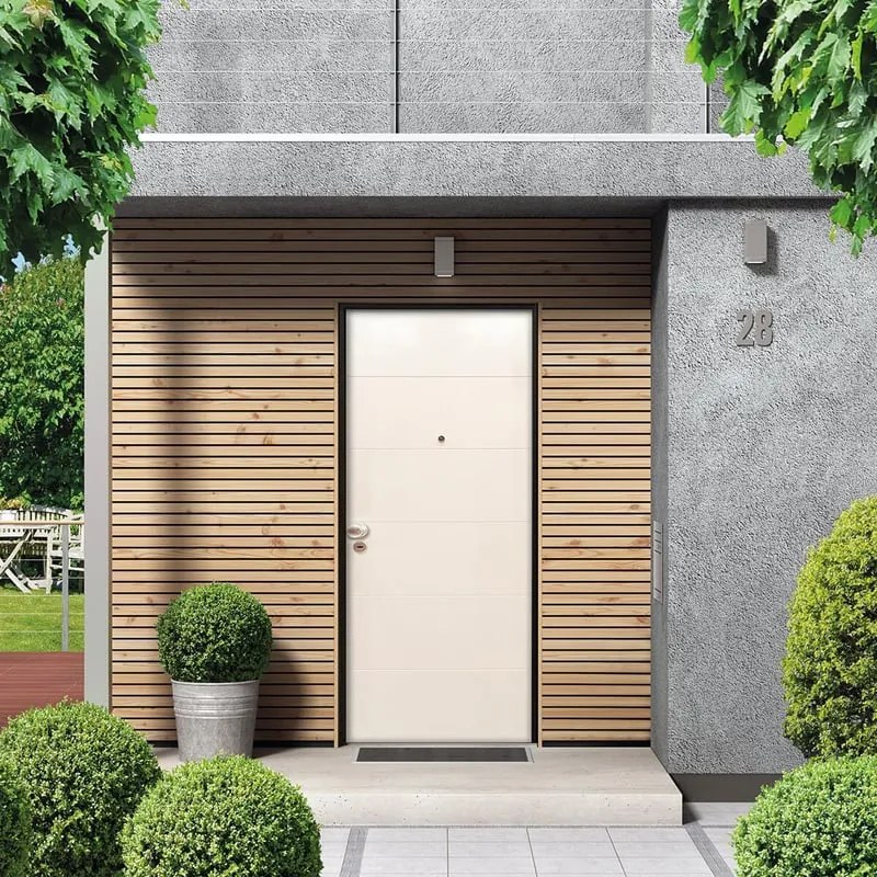 Porta blindata MASTER Great L 90 x H 210 cm in MDF bianco, apertura spingere a destra, falso telaio incluso