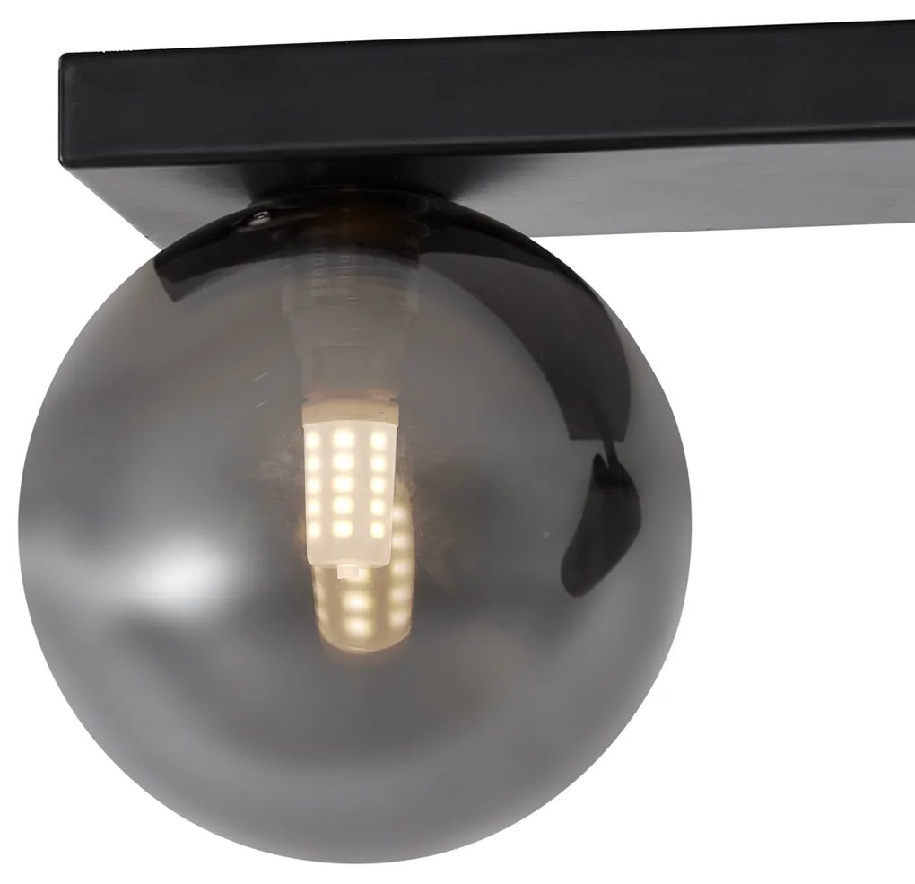 Plafoniera moderna nera a 2 luci inclinabile - Lesly