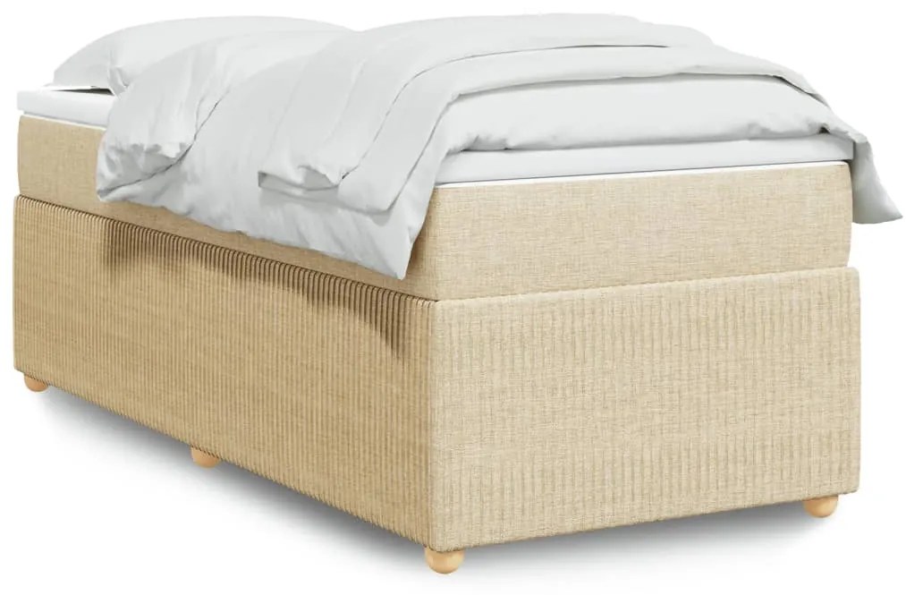 Giroletto A Molle Con Materasso Crema 100x200 Cm İn Tessuto /