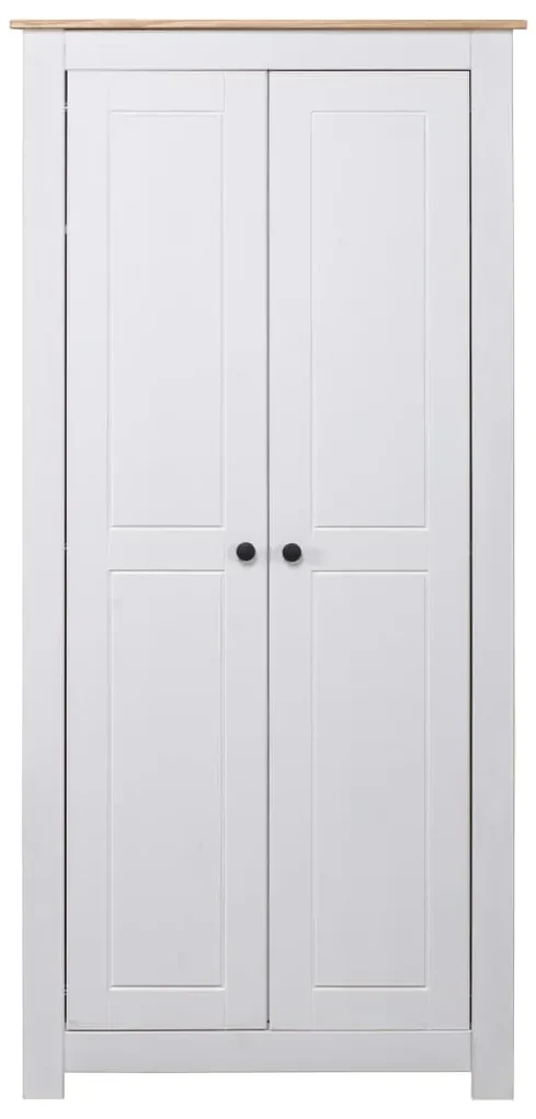 Armadio bianco 80x50x171,5 cm legno massello pino panama range