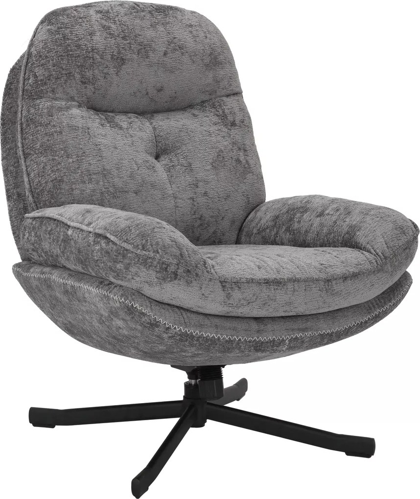 Poltrona Harper in tessuto grigio – 77x54x101 cm