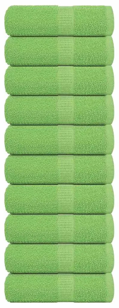Asciugamani Per Sapone 10 Pz Verde Mela 30x30cm 360 G/m² Cotone /