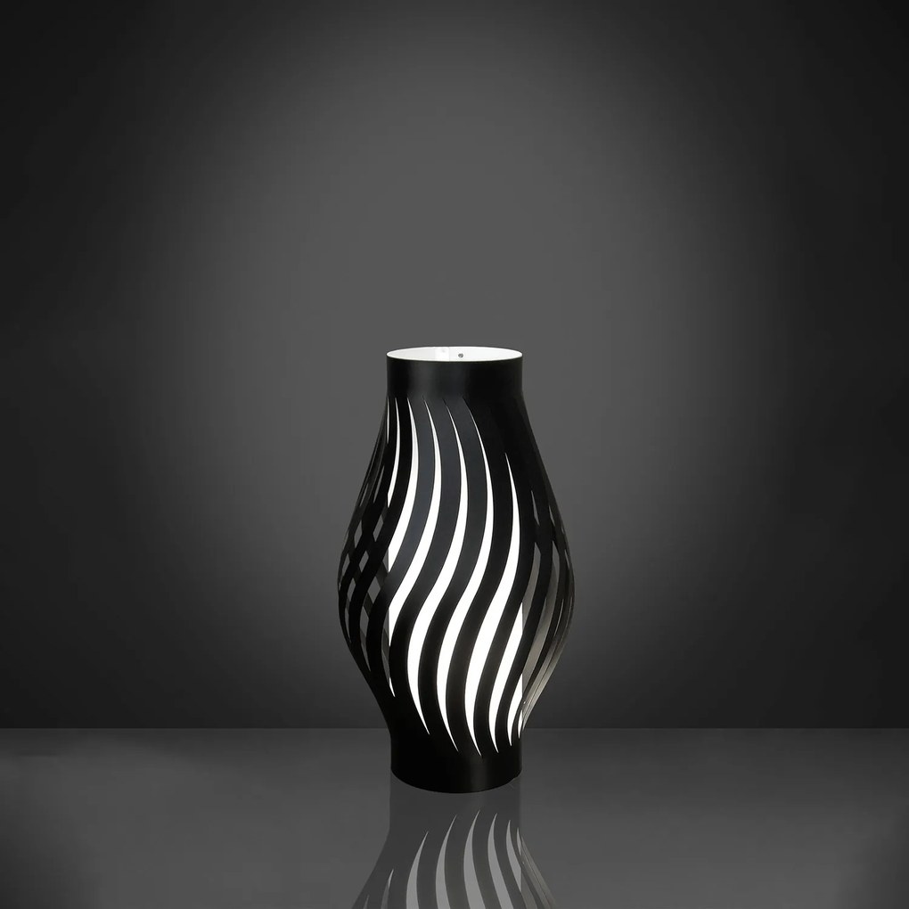 Lampada Da Scrivania-Ufficio Moderna Helios Polilux ® Nero 1 Luce E27 H61Cm