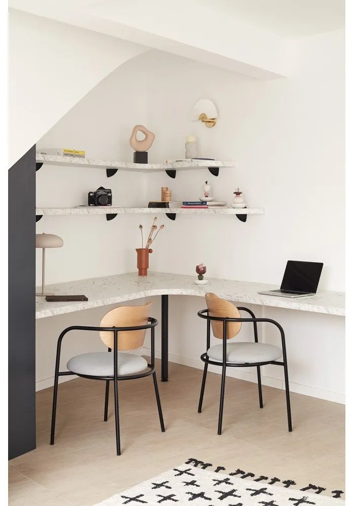 Sedia da pranzo grigia in rovere Eclipse - Teulat