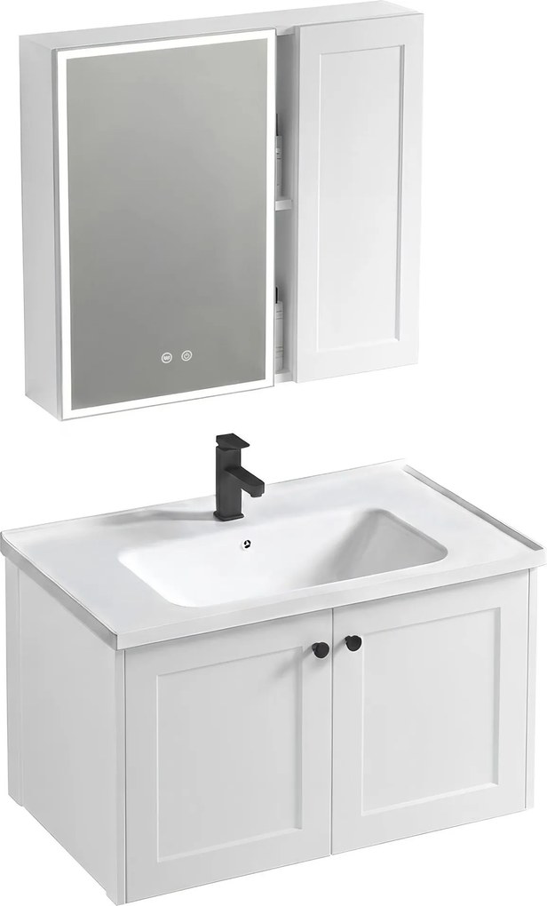 Set di mobili da bagno con lavabo Monti 60cm White