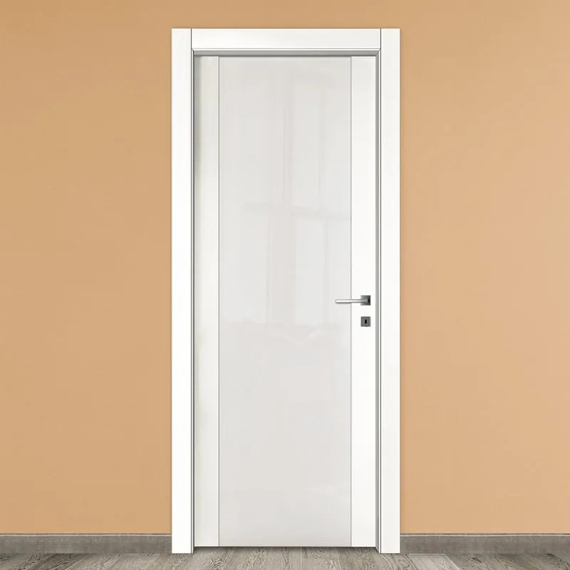 Porta battente Oxford Vetrata bianco L 60 x H 210 cm reversibile
