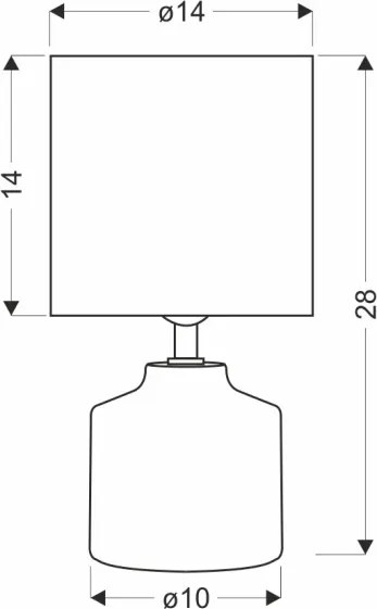 Lampada da tavolo MINOS 1xE14/40W/230V marrone/bianco