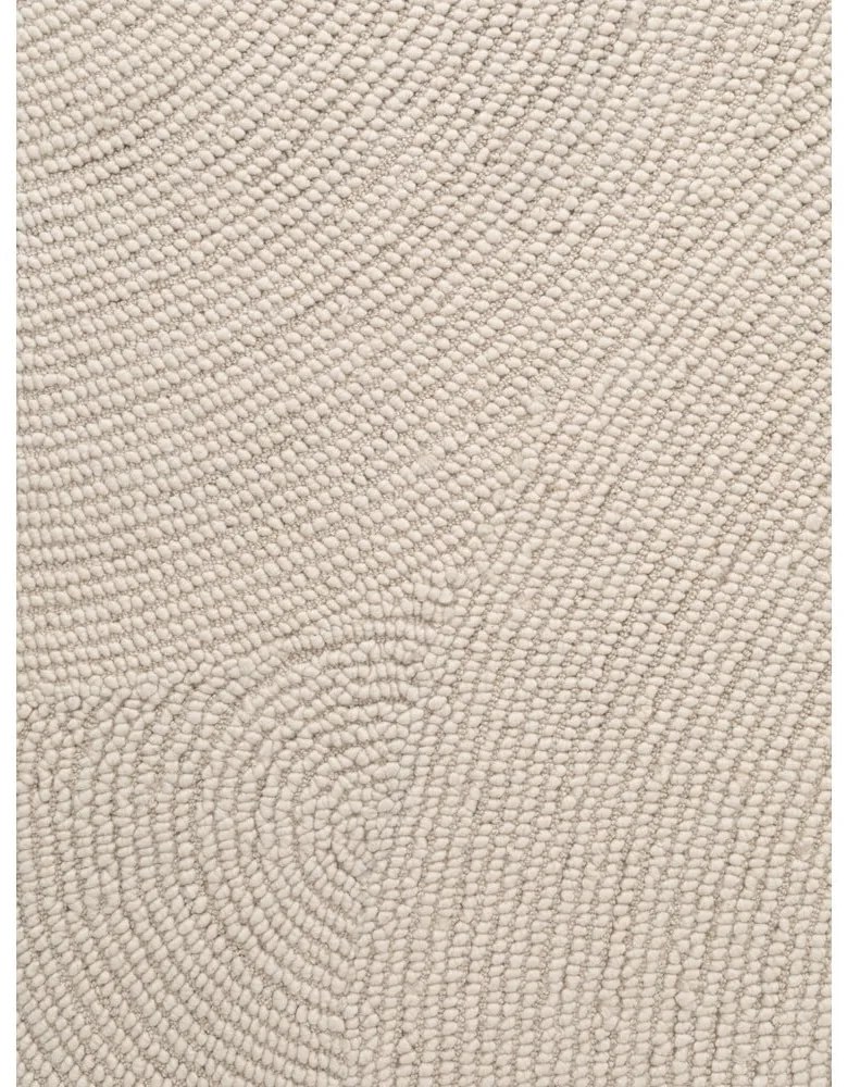 Tappeto rotondo colore naturale chiaro in lana tessuto a mano ø 150 cm Eleni Natural White – Hanse Home
