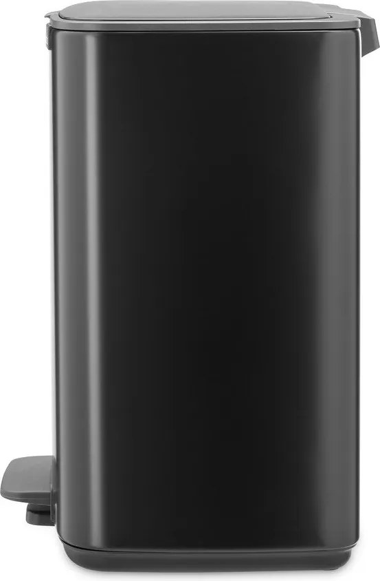 Cestino per la spazzatura nero opaco in acciaio con pedale 12 l Bo – Brabantia