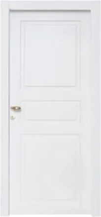 Porta a bugna a battente reversibile bianco Laccato 80x210 cm