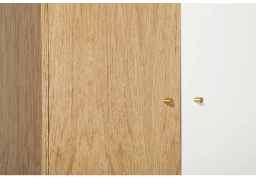 Armadio bianco in rovere 80x190 cm Flora - Woodman